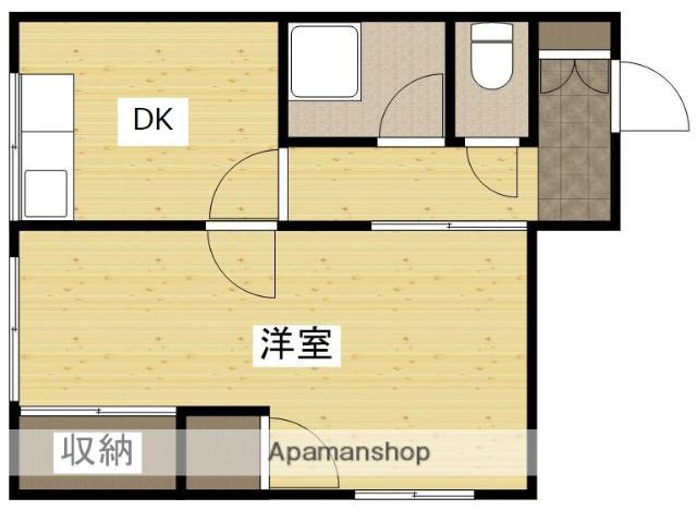 千田コーポ(1DK/3階)の間取り写真