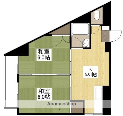 高橋興産ビル(2K/4階)の間取り写真