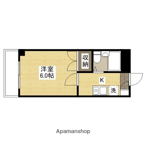 パステルクボ15(1K/5階)の間取り写真