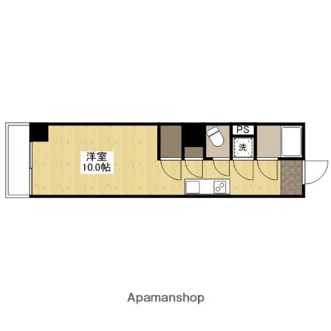 アーバンルーム本川(ワンルーム/5階)の間取り写真