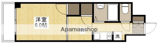 第3西十日市ビル(1K/6階)の間取り写真