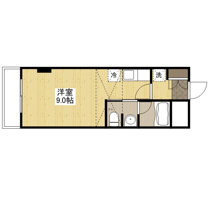 エクセリア舟入本町(ワンルーム/3階)の間取り写真