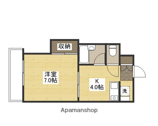 ウィンザーヒルズ(1K/2階)の間取り写真