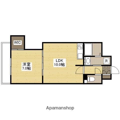 ベルパッソ平和公園(1LDK/13階)の間取り写真