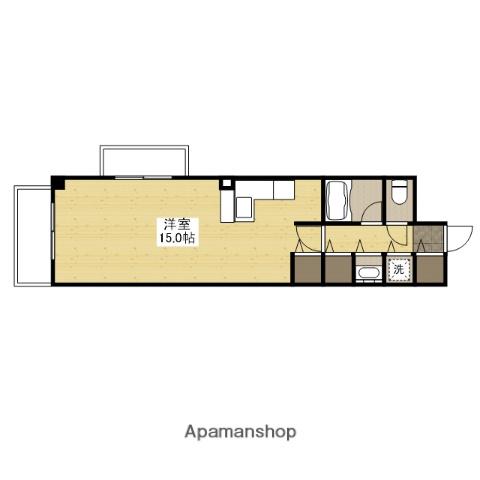 ハイブレスビル(ワンルーム/2階)の間取り写真