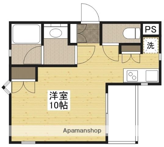 クリスタルコート(ワンルーム/1階)の間取り写真
