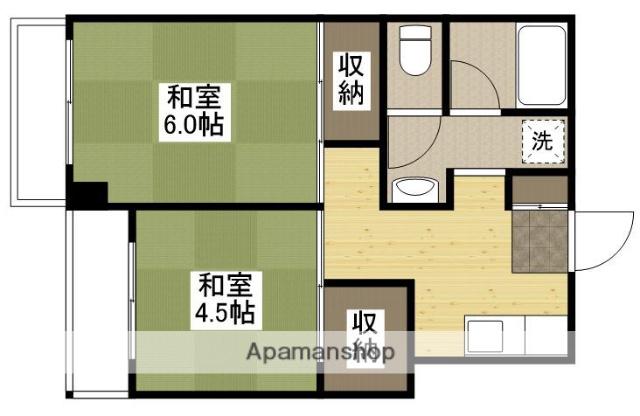 坂本ビル(2DK/4階)の間取り写真