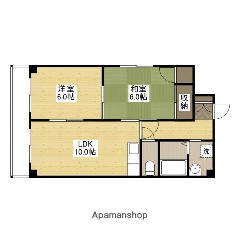 プレシオ住本(2LDK/1階)の間取り写真