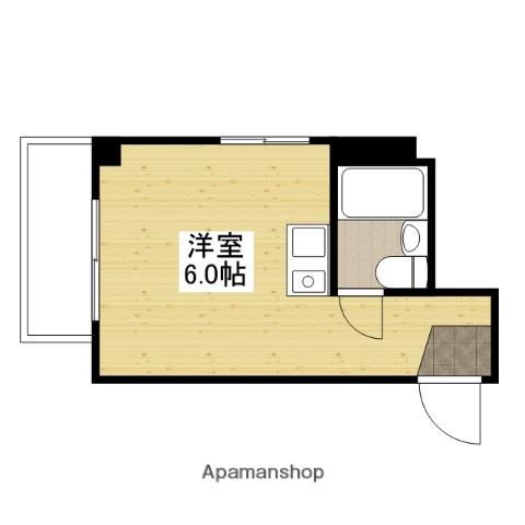 里見ビル(ワンルーム/4階)の間取り写真