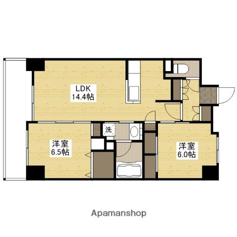 フラッツ庚午(2LDK/4階)の間取り写真