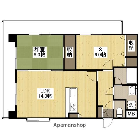 ラフィーネカツタ(1SLDK/3階)の間取り写真