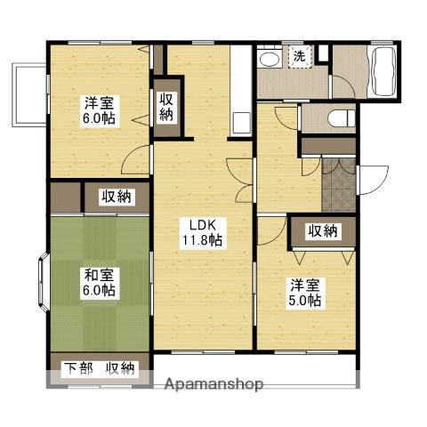 パールメゾン光善坊(3LDK/2階)の間取り写真