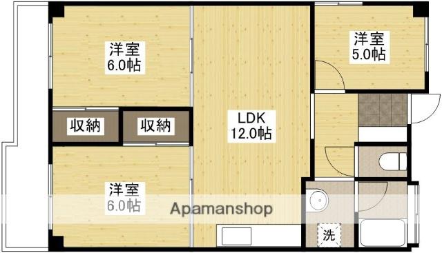 ふたばハイツ(3LDK/2階)の間取り写真
