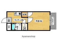 ポルタ東雲(1K/2階)の間取り写真