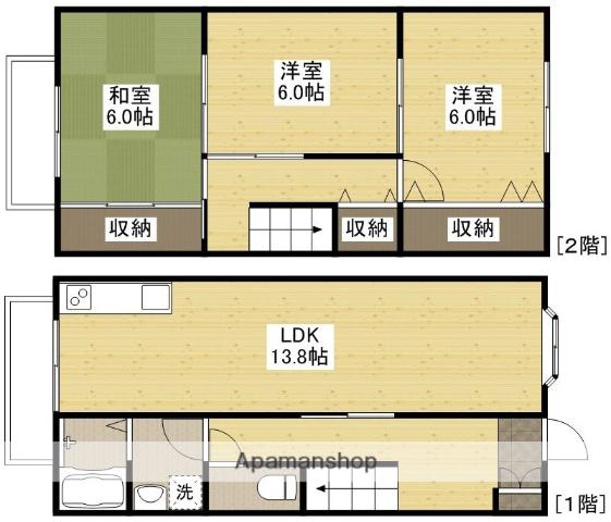 フルハウス（１３−２４−８）(3LDK)の間取り写真