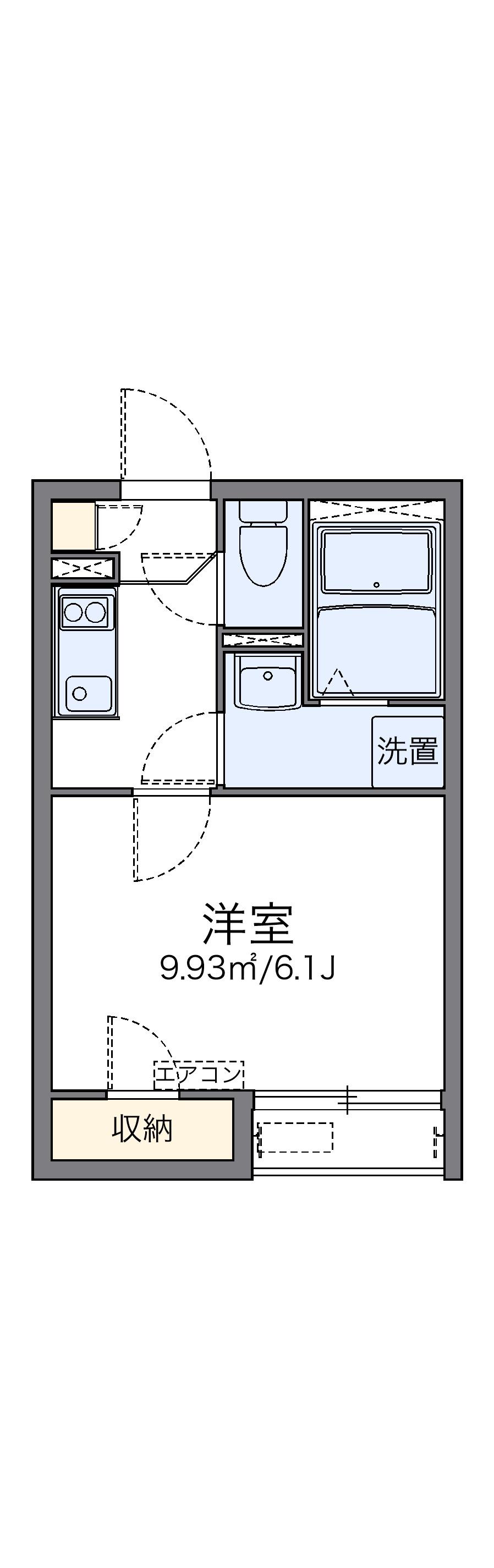 レオネクスト秋桜(1K/2階)の間取り写真