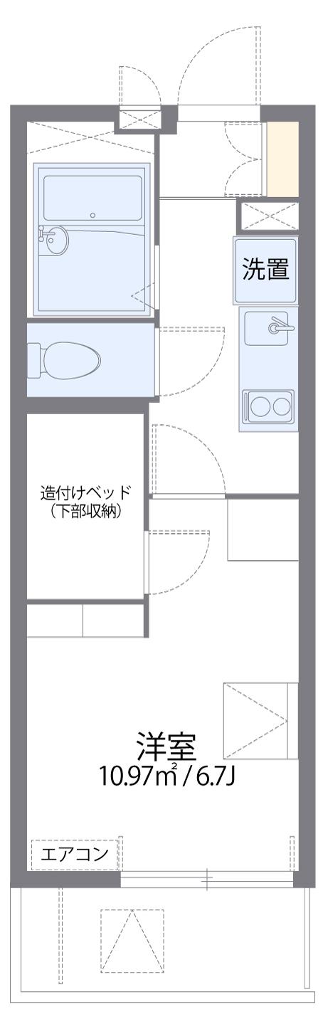 レオパレス東蟹屋(1K/1階)の間取り写真