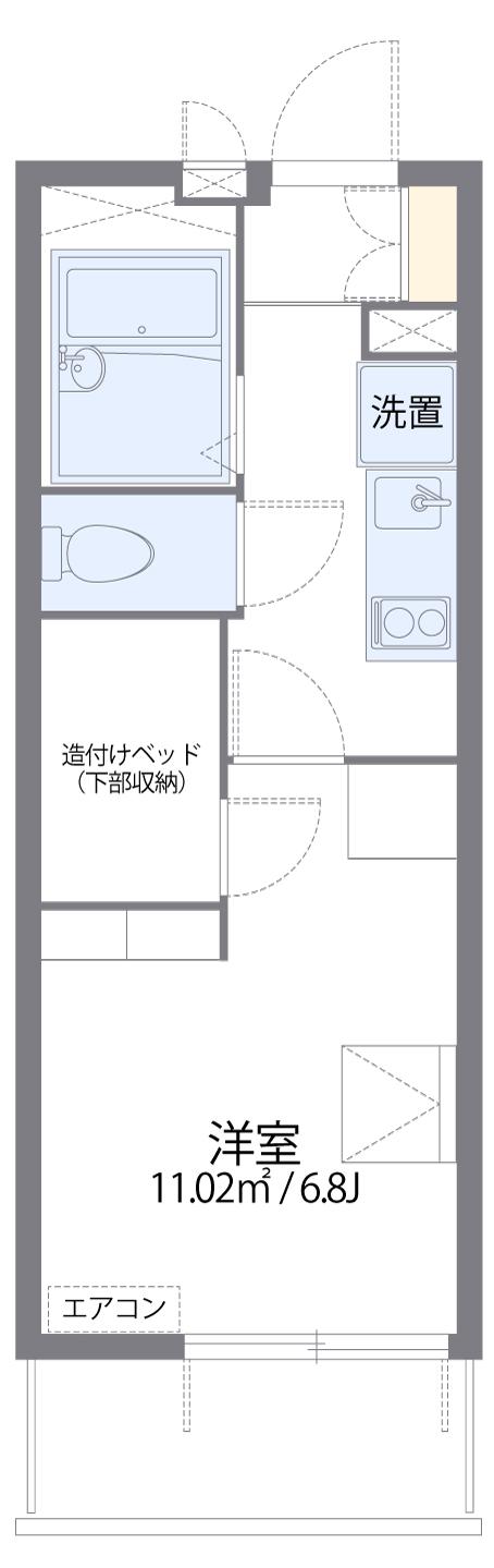 レオパレス東蟹屋(1K/1階)の間取り写真