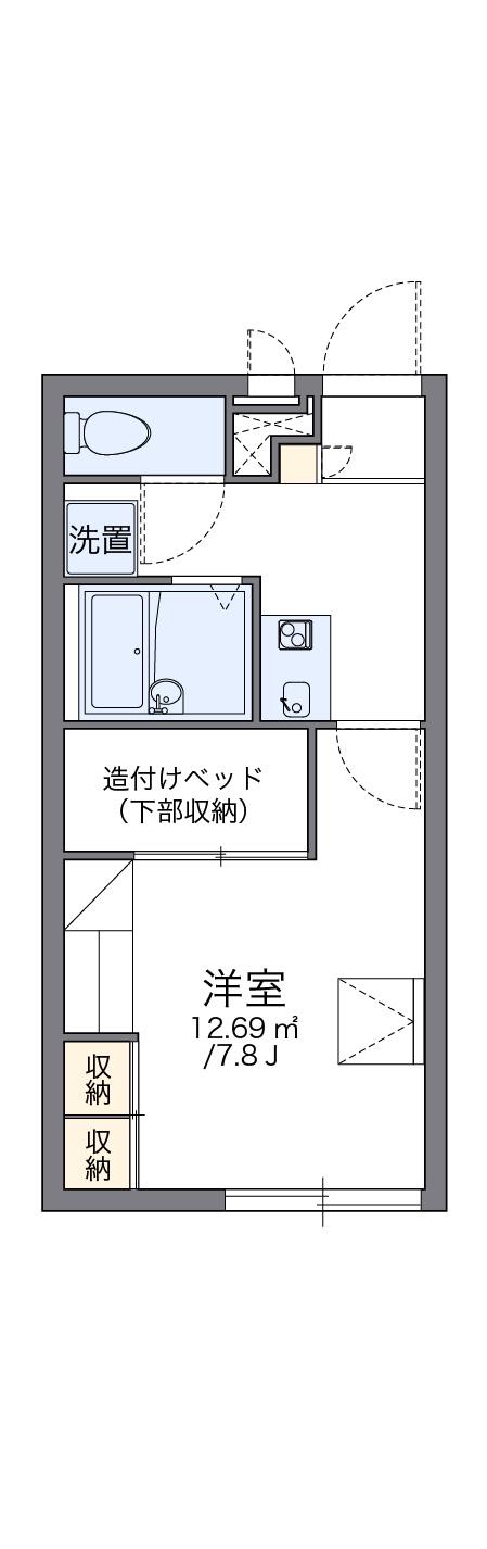 レオパレスサン東シオヤ(1K/1階)の間取り写真