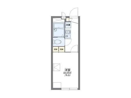 レオパレスTSUKUDA(1K/2階)の間取り写真