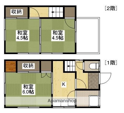 浅田メゾネット(3K/1階)の間取り写真