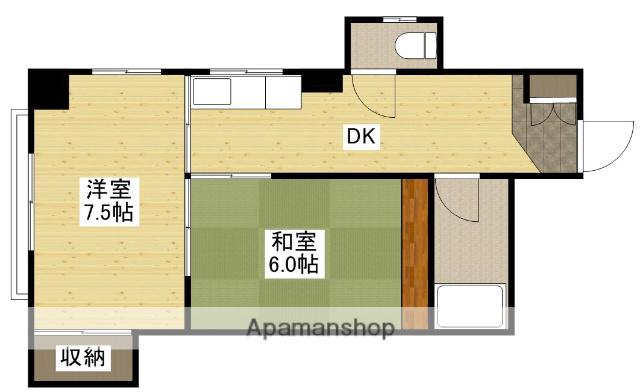 谷山ビル(2DK/2階)の間取り写真