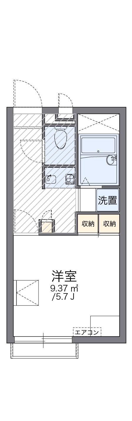 レオパレスマロウ(1K/2階)の間取り写真