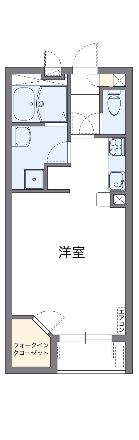 レオネクストF&AⅡ(ワンルーム/2階)の間取り写真