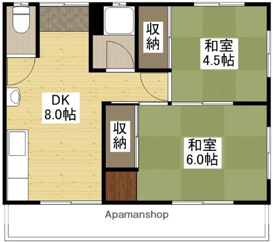 土井アパート(2DK/1階)の間取り写真