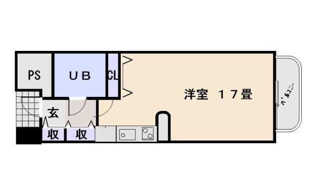 和光若草レジデンス(ワンルーム/6階)の間取り写真