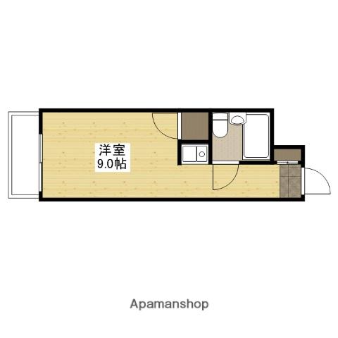KDコーポ(ワンルーム/3階)の間取り写真