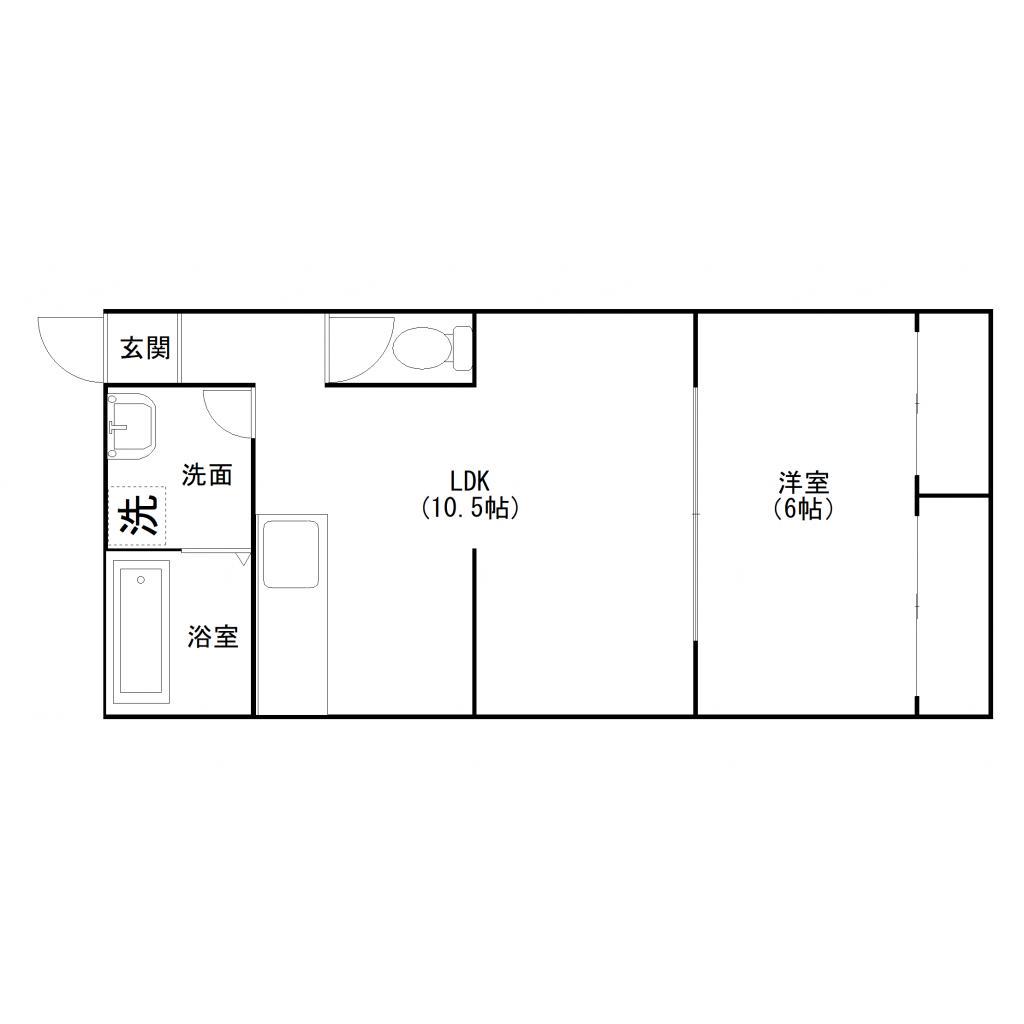 サンライフSUGIHARA(1LDK/2階)の間取り写真
