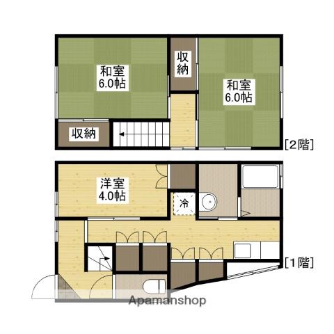 川本借家(3DK)の間取り写真