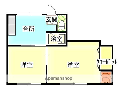 戸井ビル(2K/3階)の間取り写真