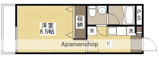 グレイス江波西(1K/2階)の間取り写真