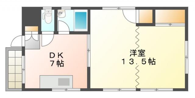 橋本ビル(2DK/3階)の間取り写真