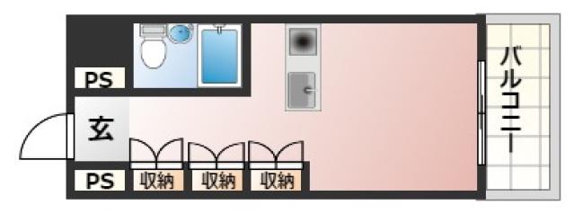 プラスパー東雲(ワンルーム/4階)の間取り写真