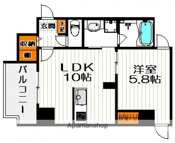 MARIO TERRACE 平野町(1LDK/4階)の間取り写真