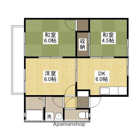 ヴィラ石本(3DK/2階)の間取り写真