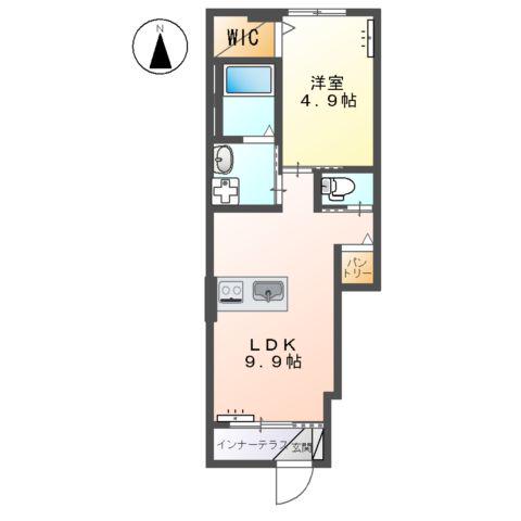 アネックス隅の浜(1LDK/1階)の間取り写真