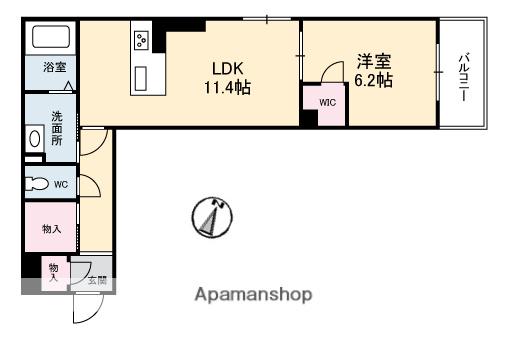 アーテル(1LDK/2階)の間取り写真