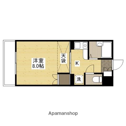 ヴィラソレイユ(1K/3階)の間取り写真