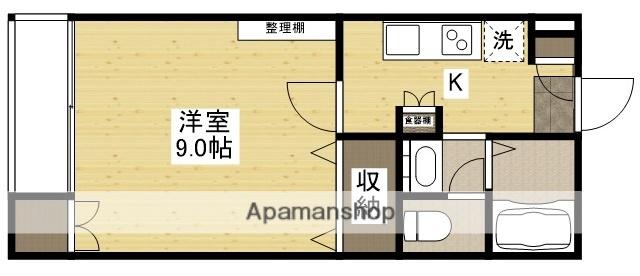 ベル・ビュー松井C棟(1K/2階)の間取り写真