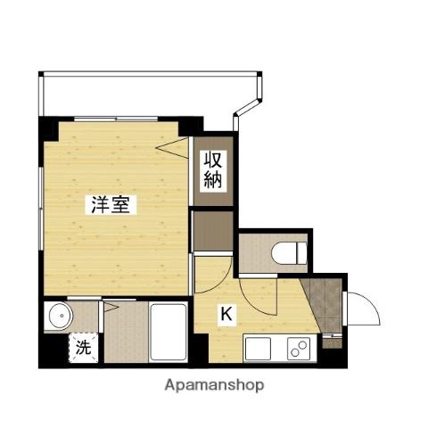 リフレスロイヤルシティⅢ(1K/6階)の間取り写真