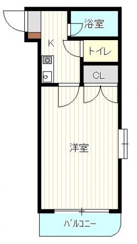 山下丹那ビル(1K/4階)の間取り写真