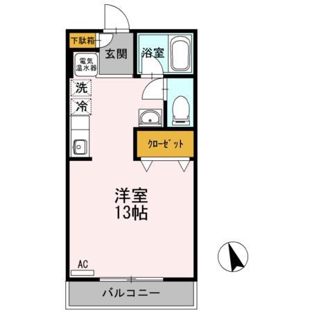 脇コーポ徳丸(ワンルーム/3階)の間取り写真