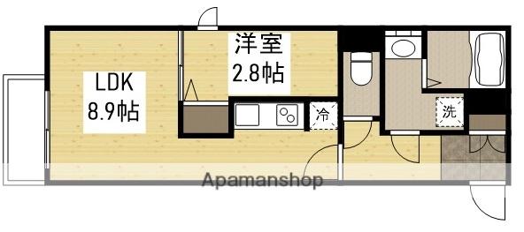月光江波東弐番館(1LDK/2階)の間取り写真