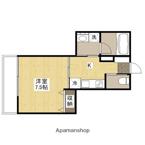 PLEIN SOLEIL 古江西町(1K/2階)の間取り写真