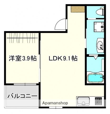 PEACE Ⅰ(1LDK/2階)の間取り写真