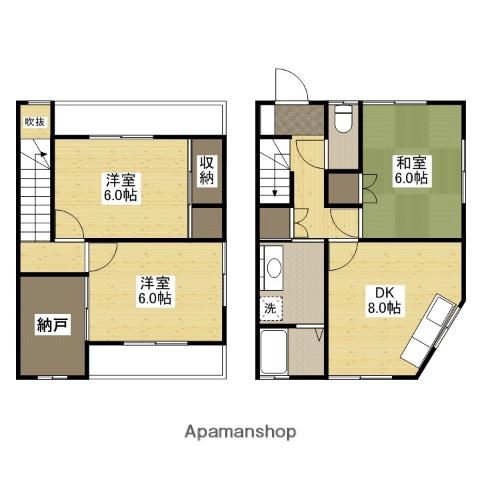 三入南メゾネット(3SDK)の間取り写真